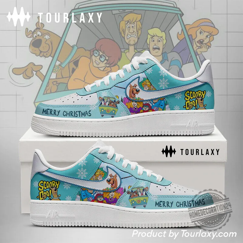 Scooby Doo Merry Christmas Holiday Custom Printed Air Force 1 Shoes