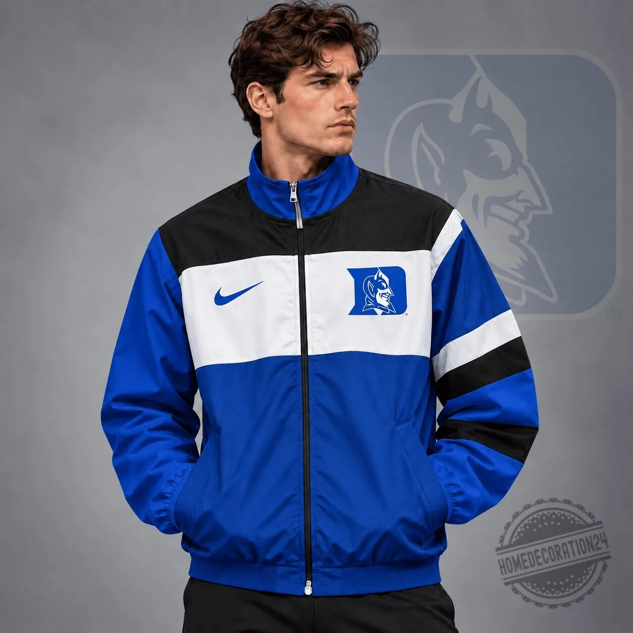 Duke Blue Devils NCAA Classic Sideline Colorblock Full Zip Jacket