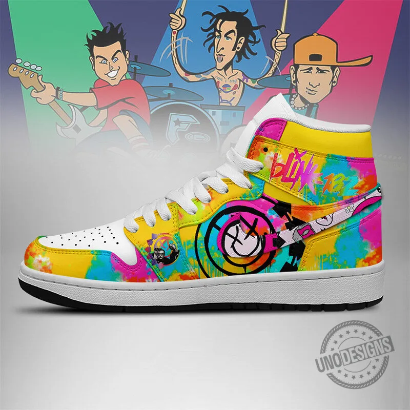 Blink 182 Graffiti Art High Top Sneakers 4 Blink 182 Graffiti Art High Top Sneakers