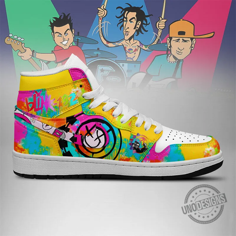 Blink 182 Graffiti Art High Top Sneakers 5 Blink 182 Graffiti Art High Top Sneakers