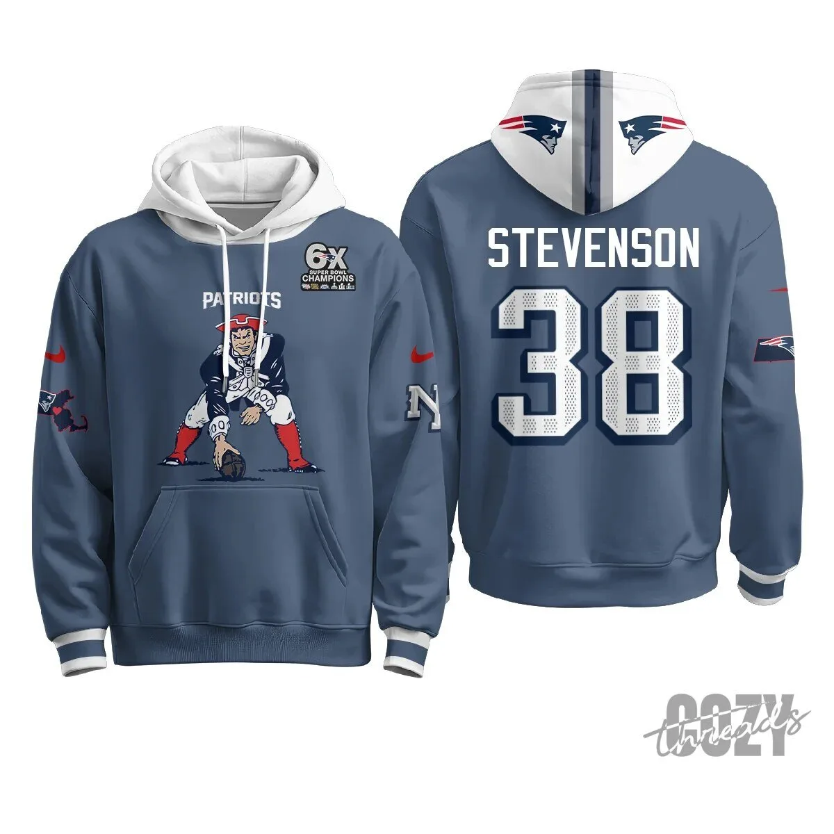 New England Patriots Minuteman Edition Football Team Hoodie 48 New England Patriots Minuteman Edition Football Team Hoodie