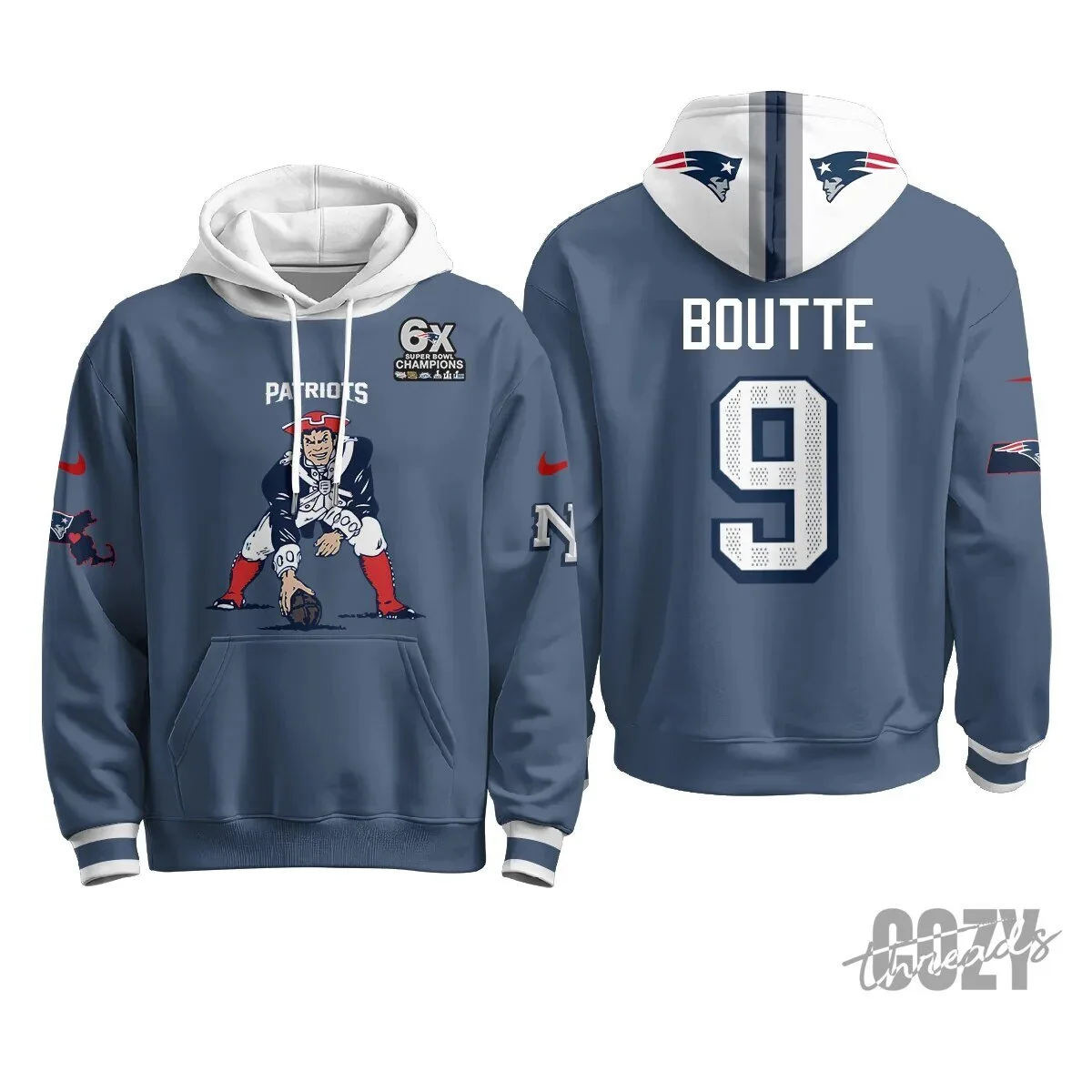 New England Patriots Minuteman Edition Football Team Hoodie 52 New England Patriots Minuteman Edition Football Team Hoodie
