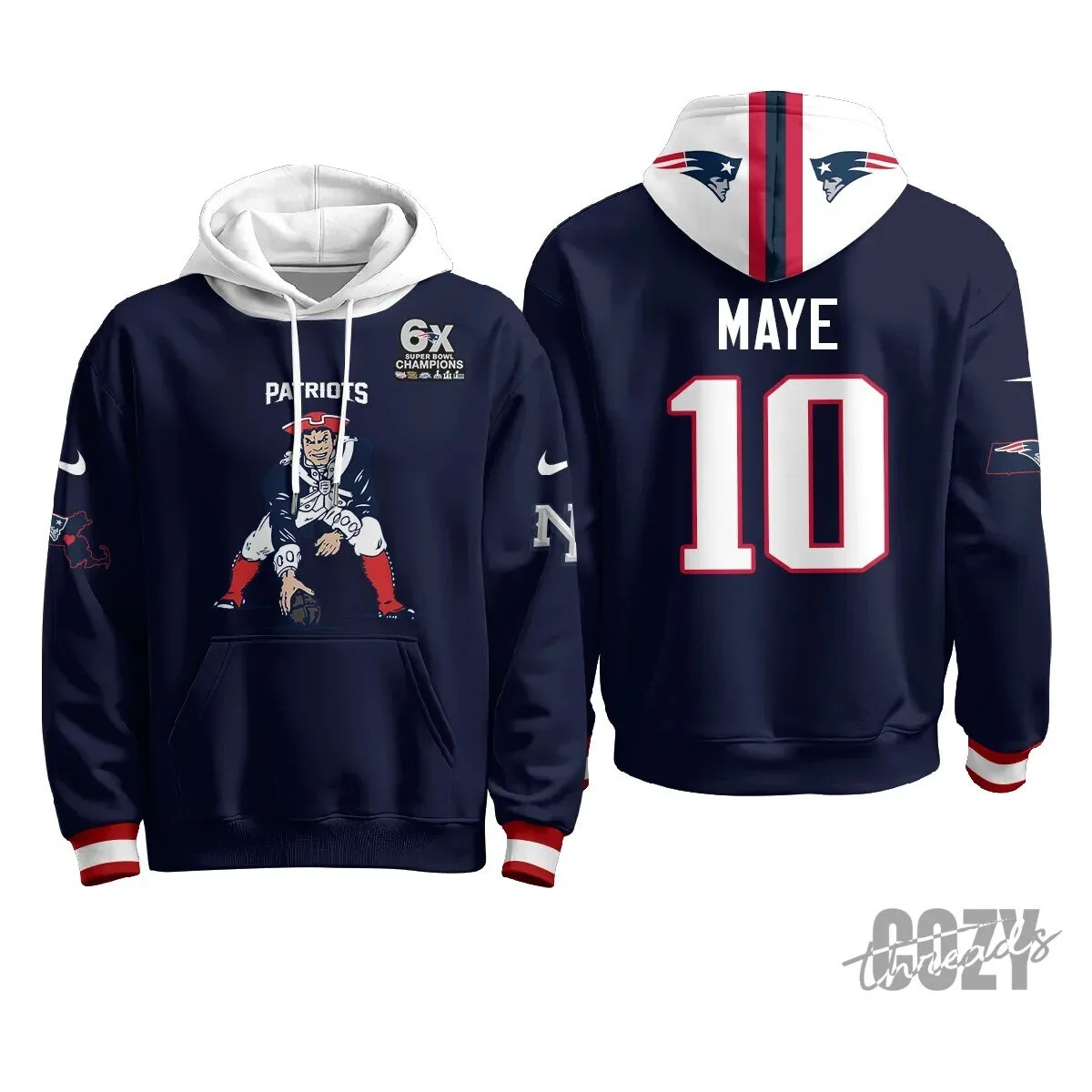 New England Patriots Minuteman Edition Football Team Hoodie 54 New England Patriots Minuteman Edition Football Team Hoodie