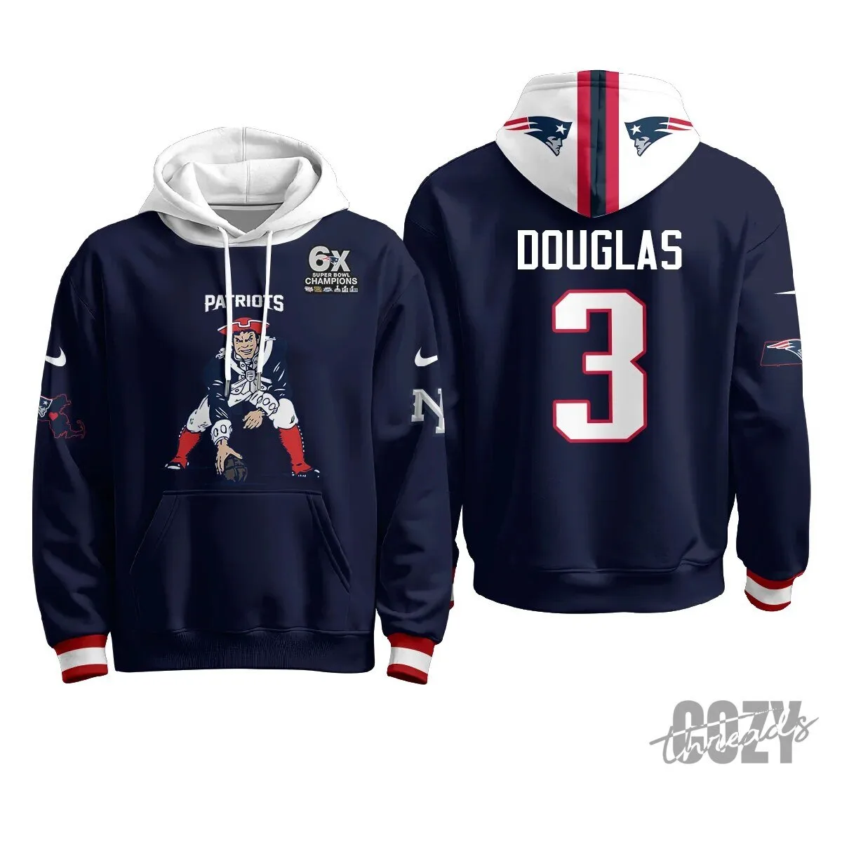 New England Patriots Minuteman Edition Football Team Hoodie 56 New England Patriots Minuteman Edition Football Team Hoodie
