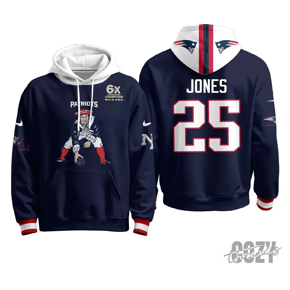 New England Patriots Minuteman Edition Football Team Hoodie 60 New England Patriots Minuteman Edition Football Team Hoodie