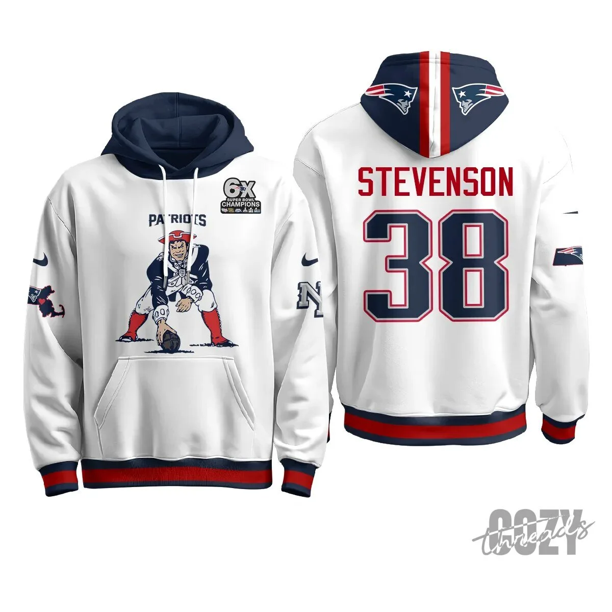 New England Patriots Minuteman Edition Football Team Hoodie 66 New England Patriots Minuteman Edition Football Team Hoodie