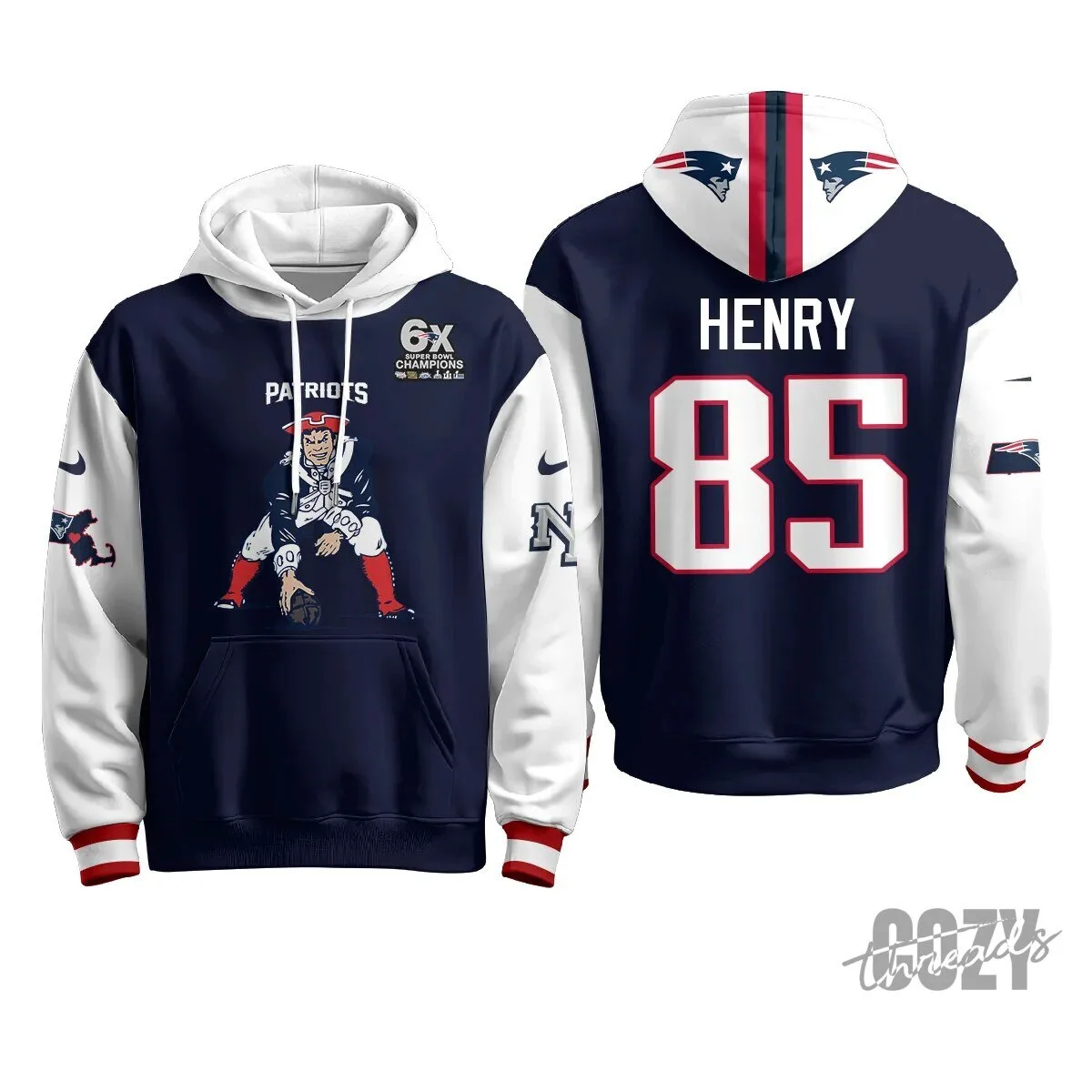New England Patriots Minuteman Edition Football Team Hoodie 85 New England Patriots Minuteman Edition Football Team Hoodie