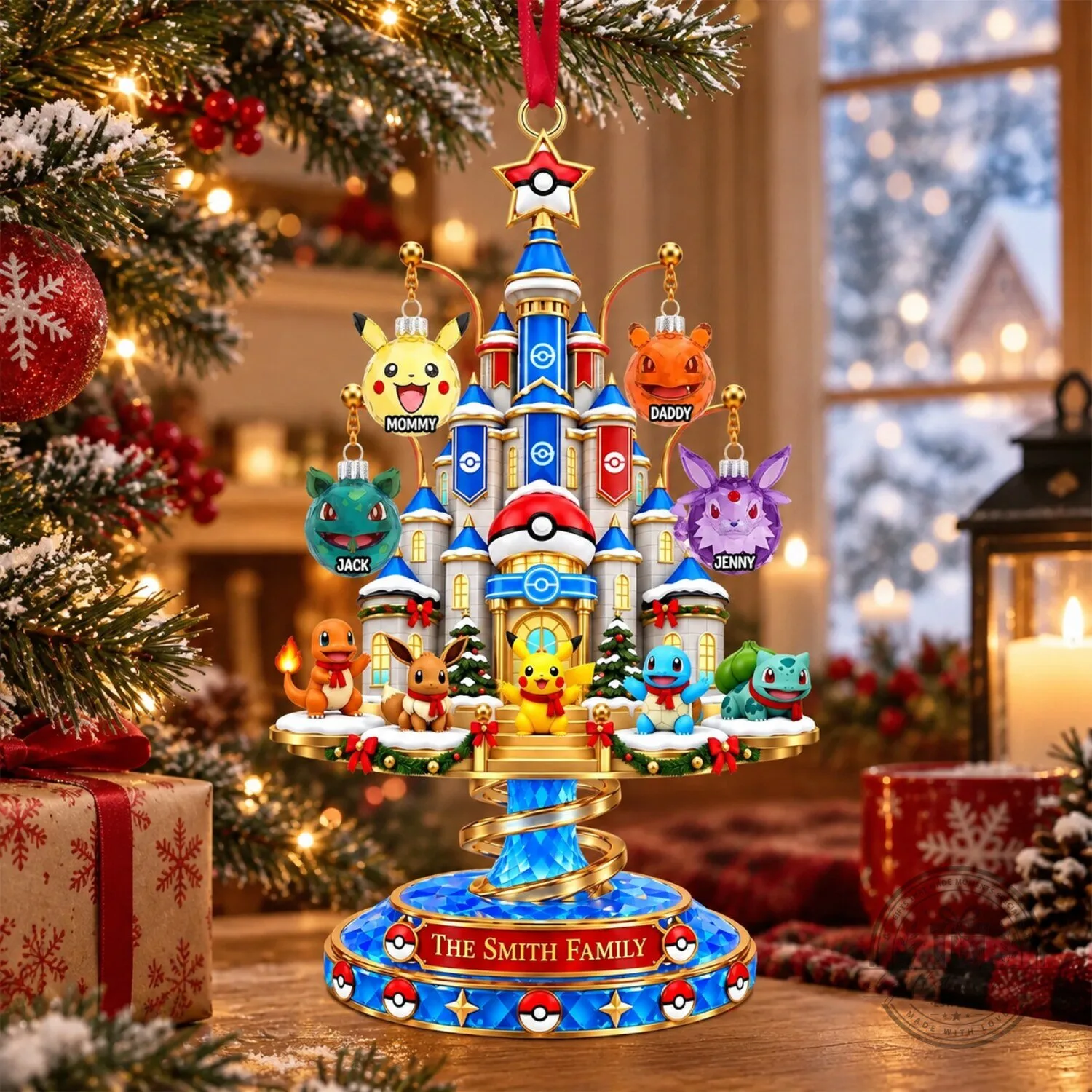 Pokemon Castle Creature Christmas Ornament 2026