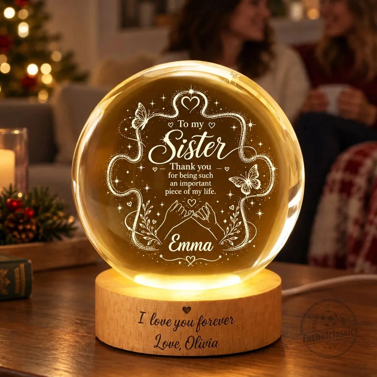 Personalized Sister Thank You Crystal Ball LED Night Light 13 Personalized Sister Thank You Crystal Ball LED Night Light
