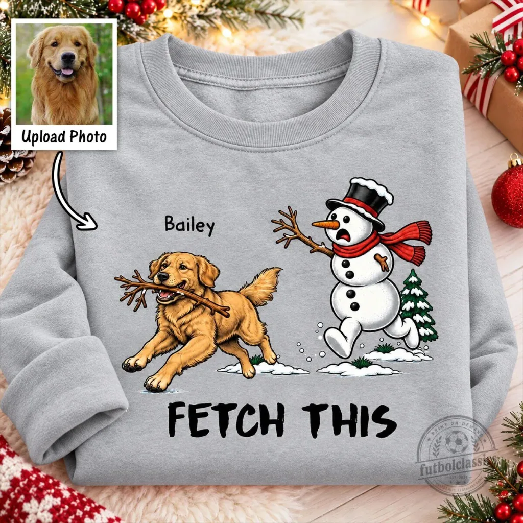 Golden Retriever Dog Stealing Snowman Arm Funny Christmas Fetch This Sweatshirt Golden Retriever Dog Stealing Snowman Arm Funny Christmas Fetch This Sweatshirt