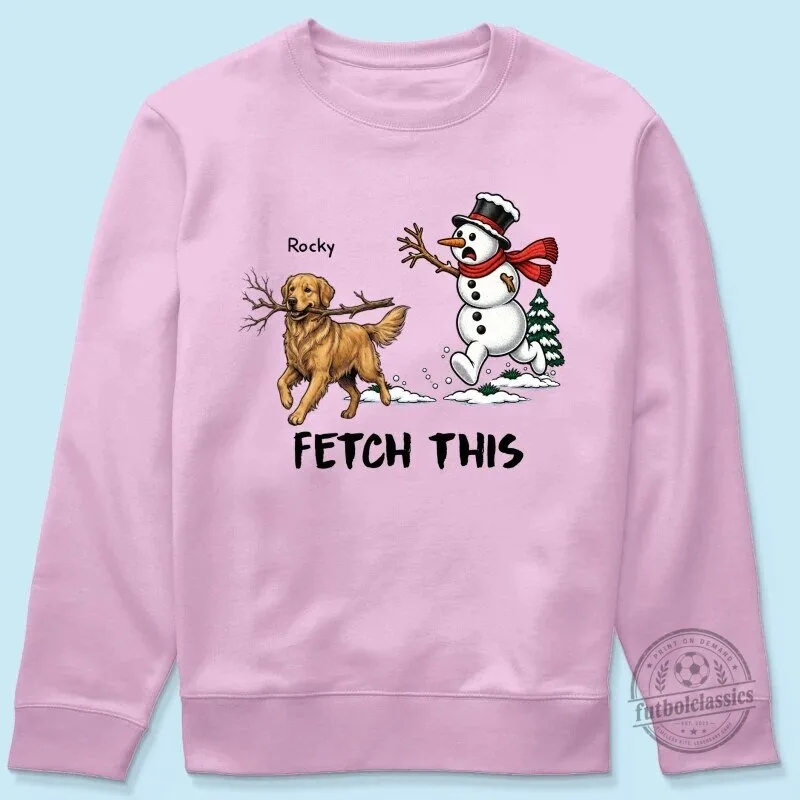 Golden Retriever Dog Stealing Snowman Arm Funny Christmas Fetch This Sweatshirt 48 Golden Retriever Dog Stealing Snowman Arm Funny Christmas Fetch This Sweatshirt