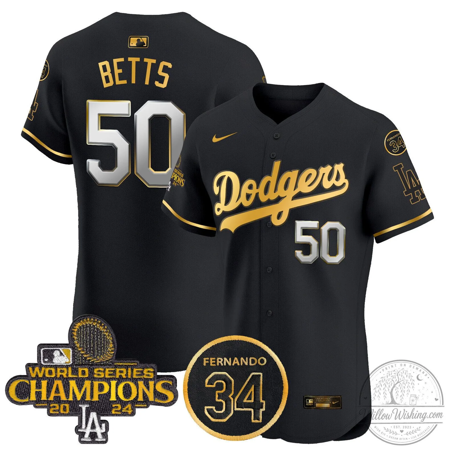 Los Angeles Dodgers Fernando Valenzuela 2024 World Series Champions Black Baseball Jersey 57 Los Angeles Dodgers Fernando Valenzuela 2024 World Series Champions Black Baseball Jersey