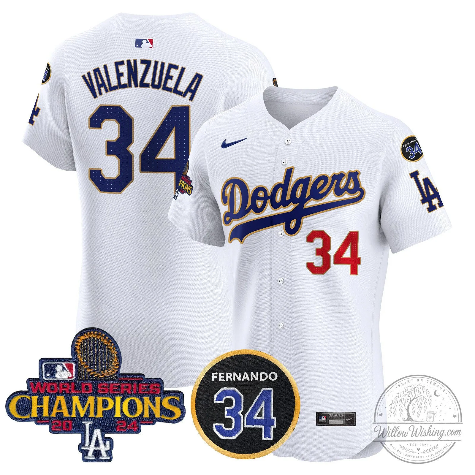 Los Angeles Dodgers Fernando Valenzuela 2024 World Series Champions Black Baseball Jersey 74 Los Angeles Dodgers Fernando Valenzuela 2024 World Series Champions Black Baseball Jersey