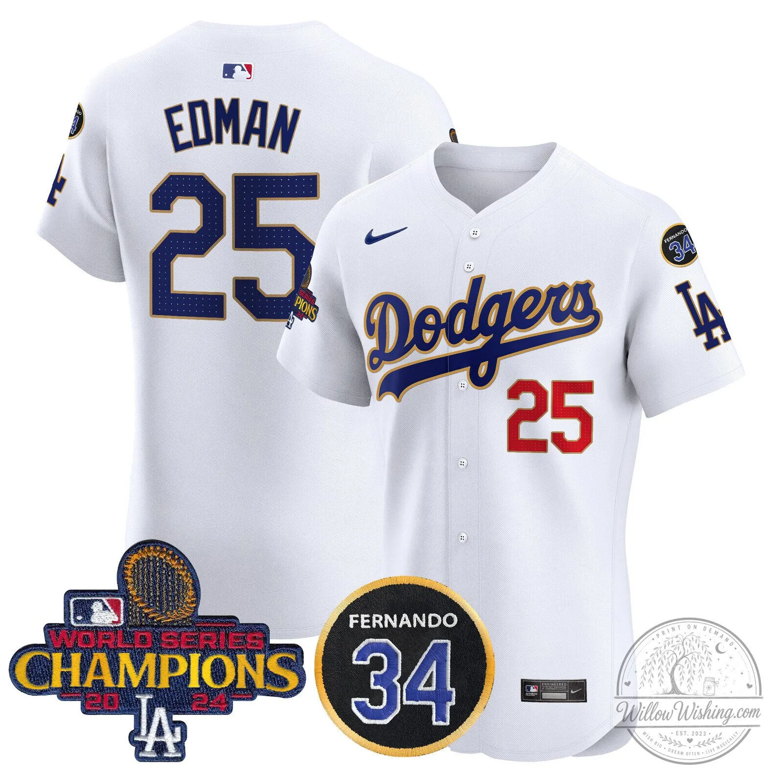 Los Angeles Dodgers Fernando Valenzuela 2024 World Series Champions Black Baseball Jersey 82 Los Angeles Dodgers Fernando Valenzuela 2024 World Series Champions Black Baseball Jersey