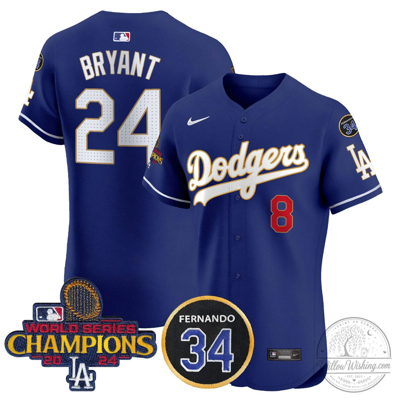 Los Angeles Dodgers Fernando Valenzuela 2024 World Series Champions Black Baseball Jersey 88 Los Angeles Dodgers Fernando Valenzuela 2024 World Series Champions Black Baseball Jersey
