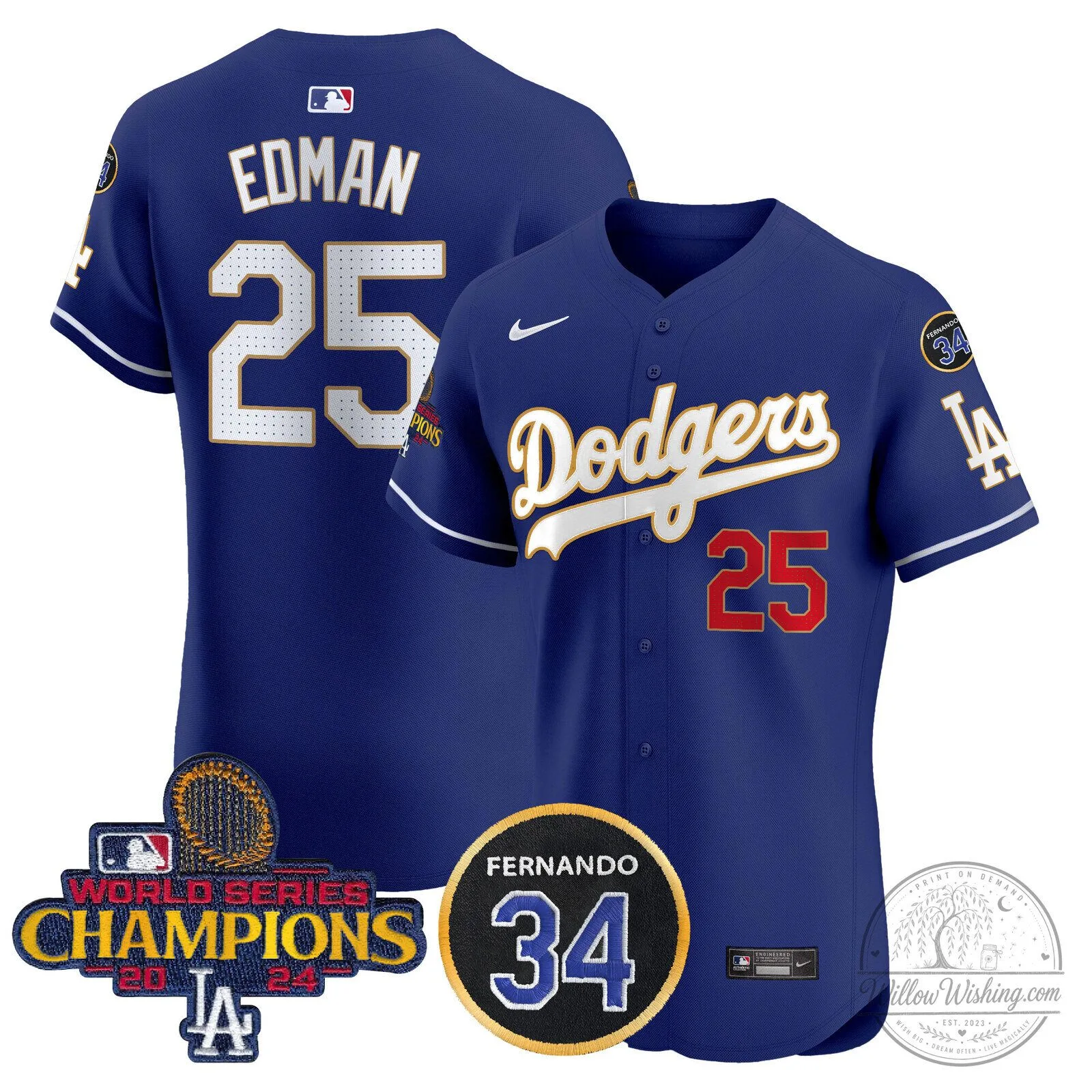 Los Angeles Dodgers Fernando Valenzuela 2024 World Series Champions Black Baseball Jersey 92 Los Angeles Dodgers Fernando Valenzuela 2024 World Series Champions Black Baseball Jersey