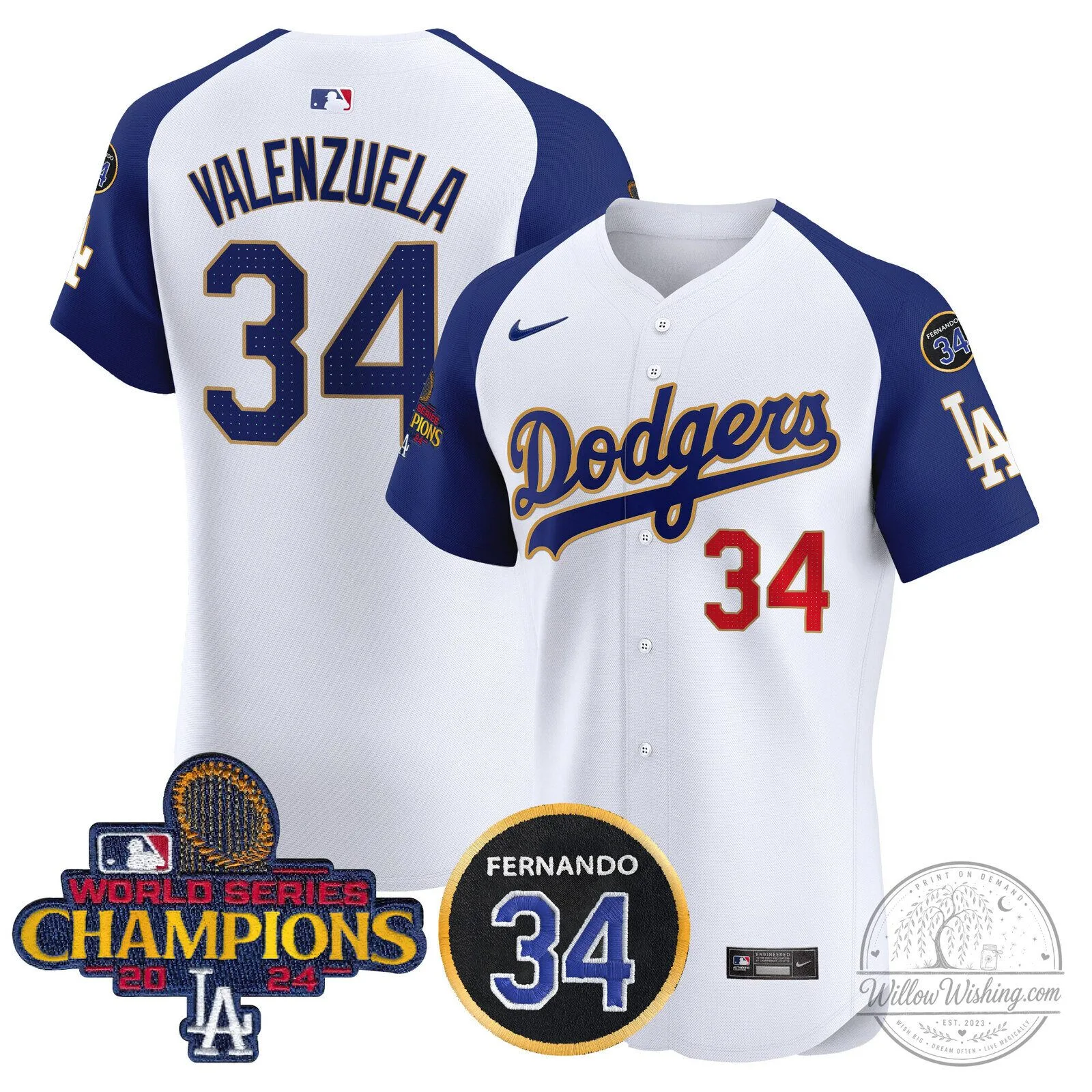 Los Angeles Dodgers Fernando Valenzuela 2024 World Series Champions Black Baseball Jersey 94 Los Angeles Dodgers Fernando Valenzuela 2024 World Series Champions Black Baseball Jersey