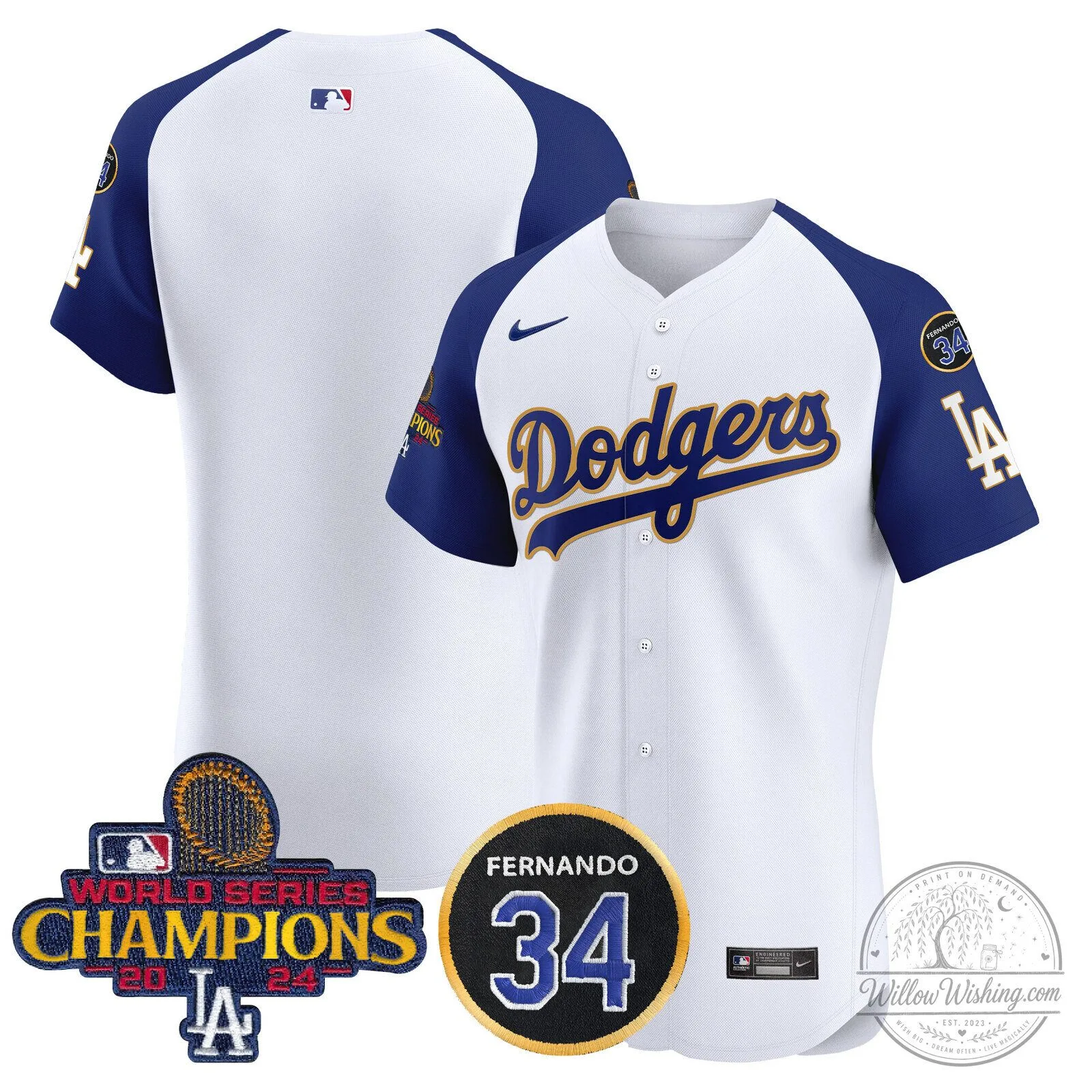 Los Angeles Dodgers Fernando Valenzuela 2024 World Series Champions Black Baseball Jersey 103 Los Angeles Dodgers Fernando Valenzuela 2024 World Series Champions Black Baseball Jersey