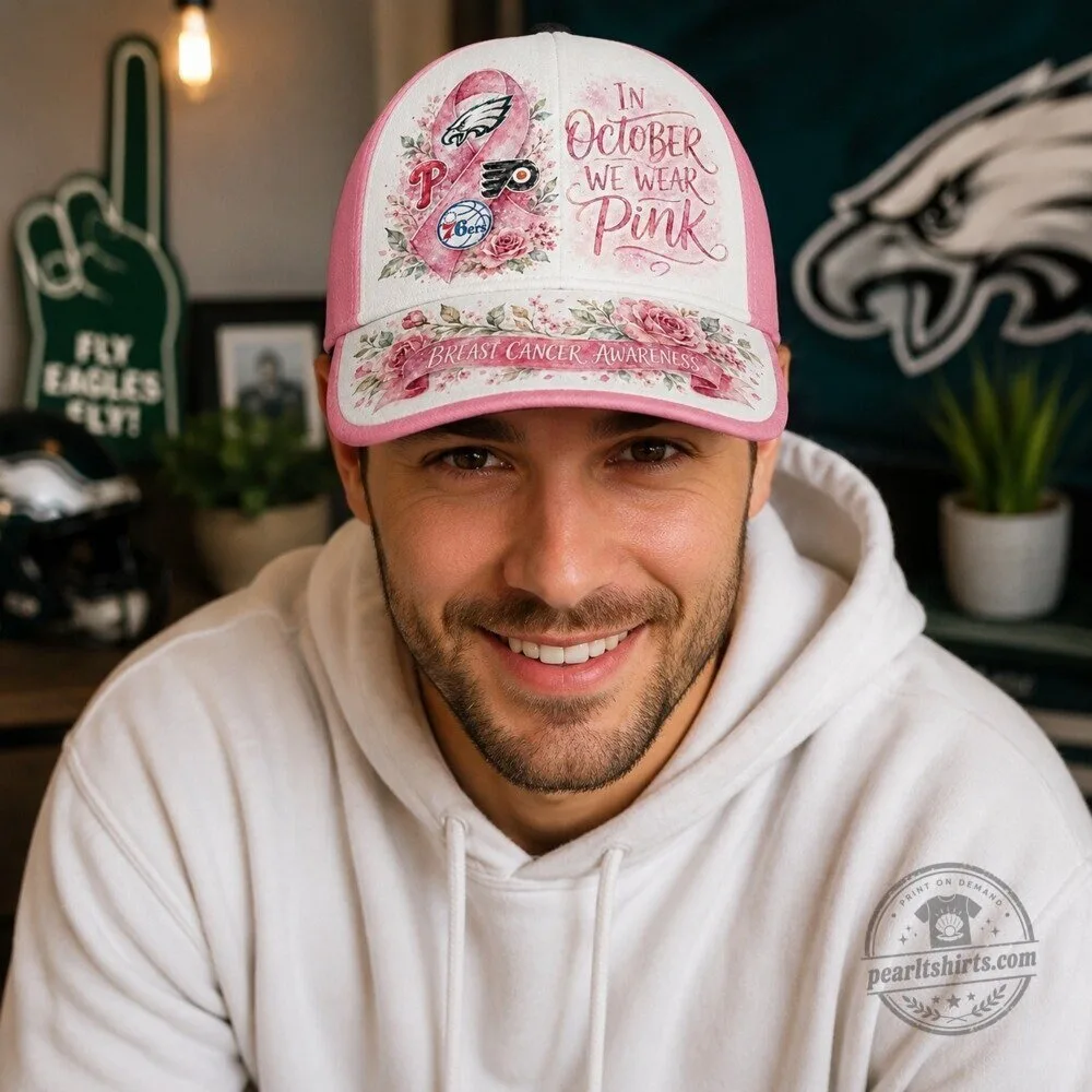 Philadelphia Sports Teams In October We Wear Pink Breast Cancer Awareness Cap Hat 16 Philadelphia Sports Teams In October We Wear Pink Breast Cancer Awareness Cap Hat