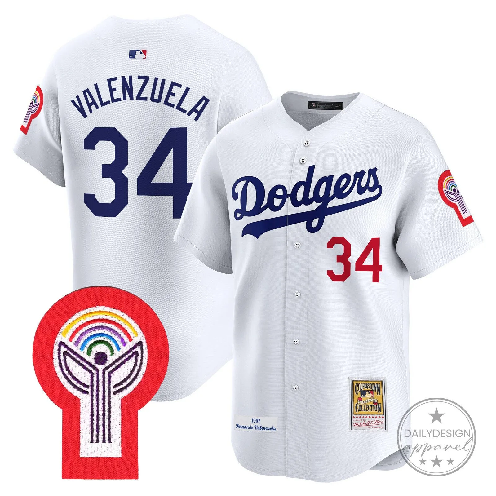 Los Angeles Dodgers Fernando Valenzuela 1981 Cooperstown Collection Baseball Jersey