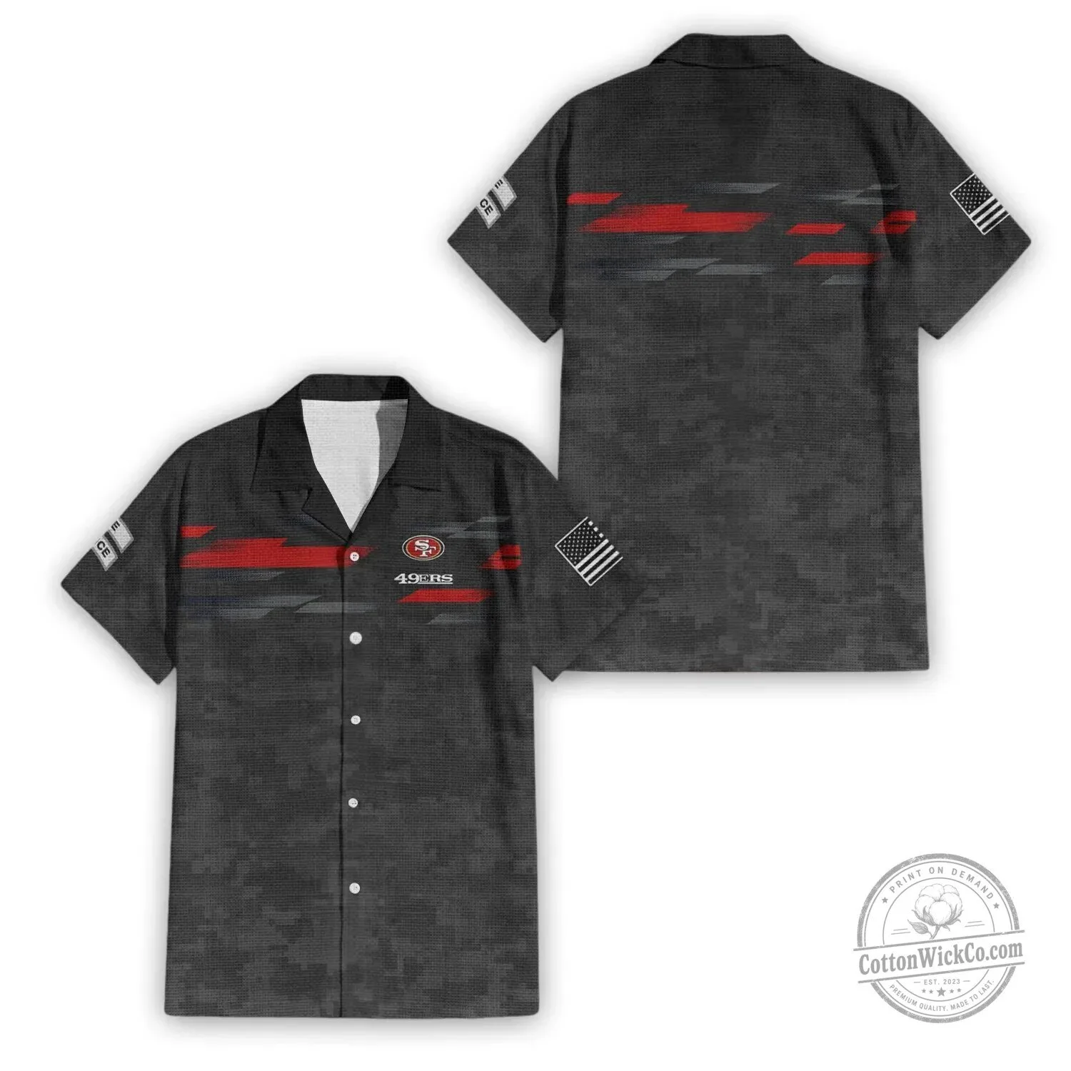 San Francisco 49ers Salute To Service Premium Hawaiian Shirt