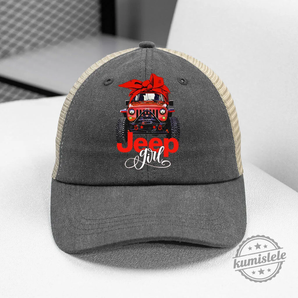 Jeep Girl Off Road Vehicle Bandana Graphic Trucker Cap Hat 18 Jeep Girl Off Road Vehicle Bandana Graphic Trucker Cap Hat