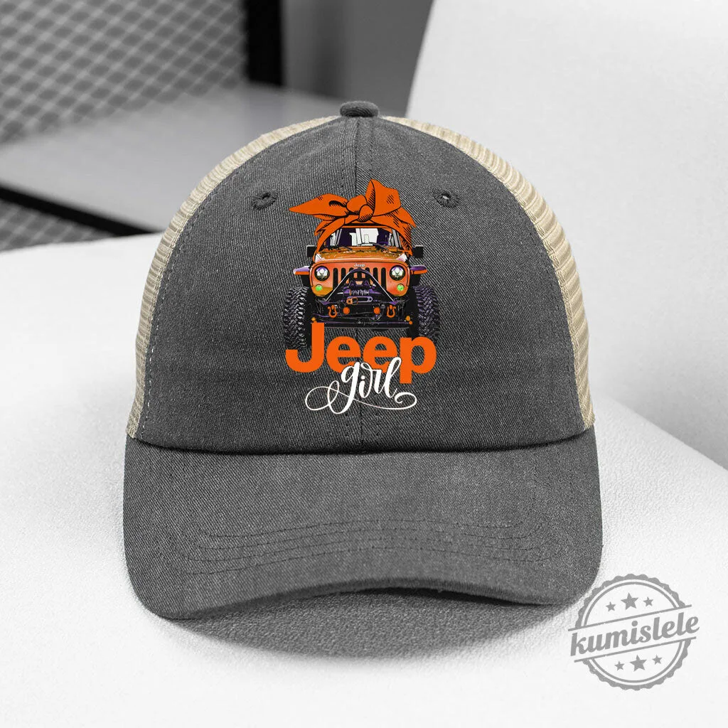 Jeep Girl Off Road Vehicle Bandana Graphic Trucker Cap Hat 20 Jeep Girl Off Road Vehicle Bandana Graphic Trucker Cap Hat