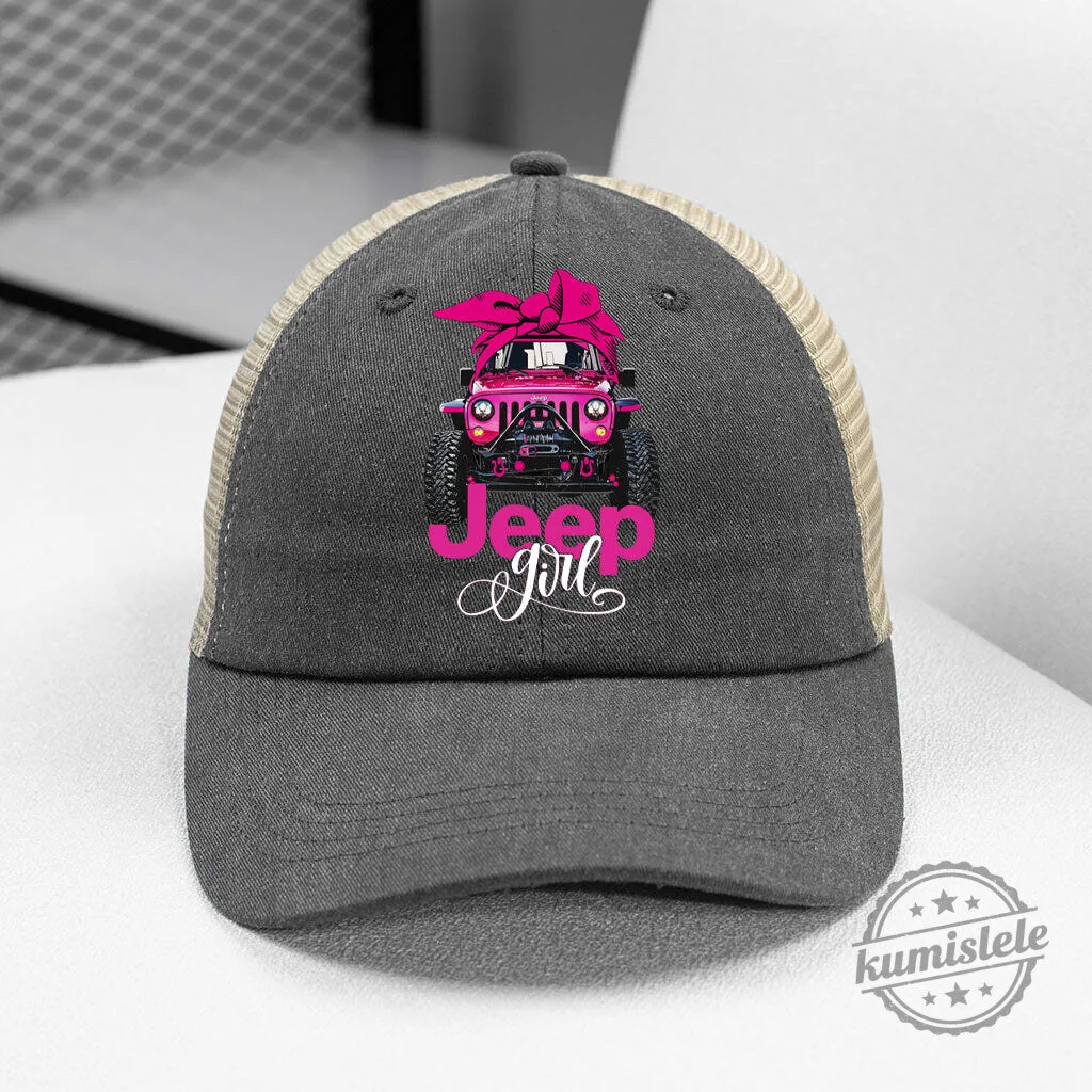 Jeep Girl Off Road Vehicle Bandana Graphic Trucker Cap Hat 22 Jeep Girl Off Road Vehicle Bandana Graphic Trucker Cap Hat