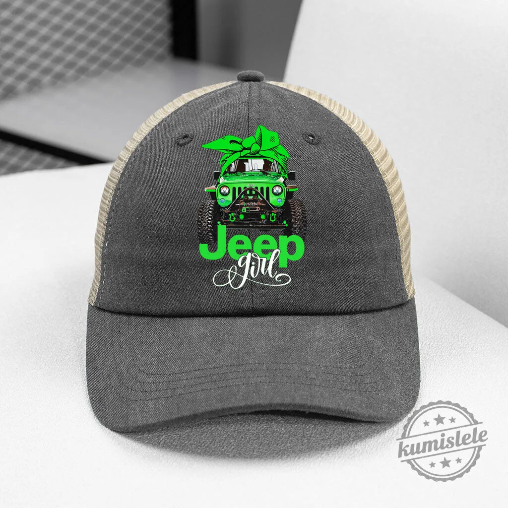 Jeep Girl Off Road Vehicle Bandana Graphic Trucker Cap Hat 23 Jeep Girl Off Road Vehicle Bandana Graphic Trucker Cap Hat