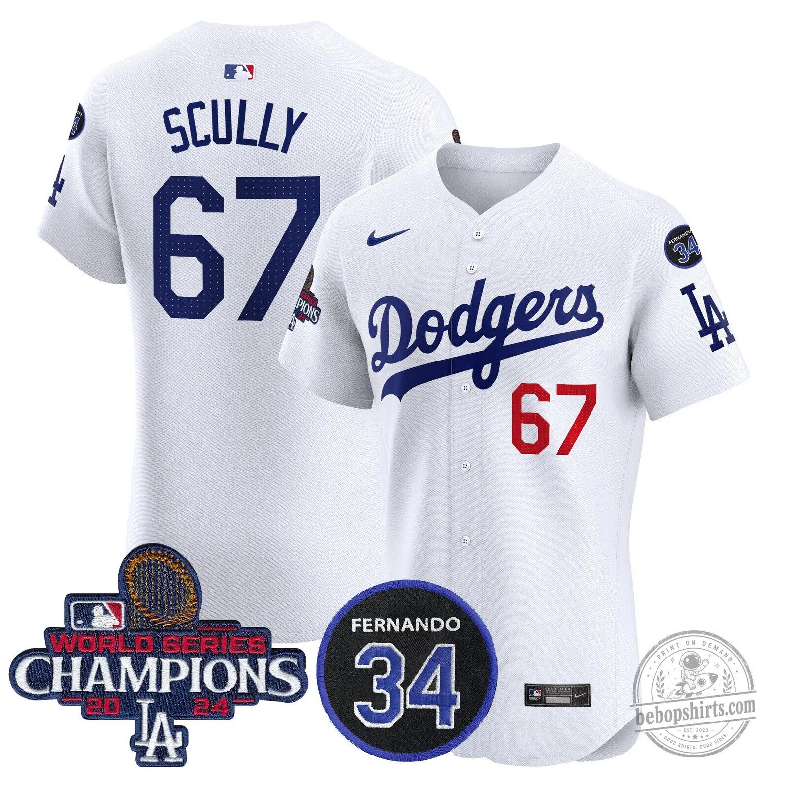 Los Angeles Dodgers Fernando Valenzuela World Series Champions Baseball Jersey 65 Los Angeles Dodgers Fernando Valenzuela World Series Champions Baseball Jersey