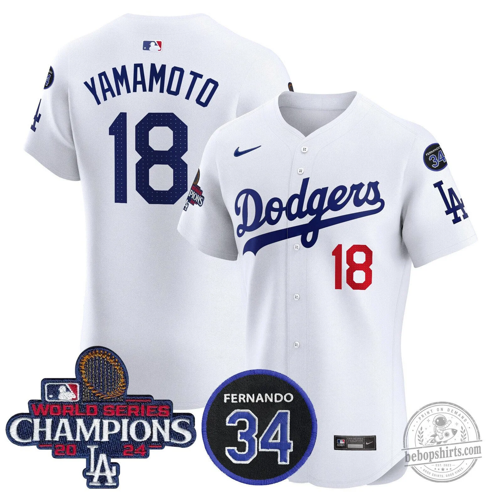 Los Angeles Dodgers Fernando Valenzuela World Series Champions Baseball Jersey 67 Los Angeles Dodgers Fernando Valenzuela World Series Champions Baseball Jersey