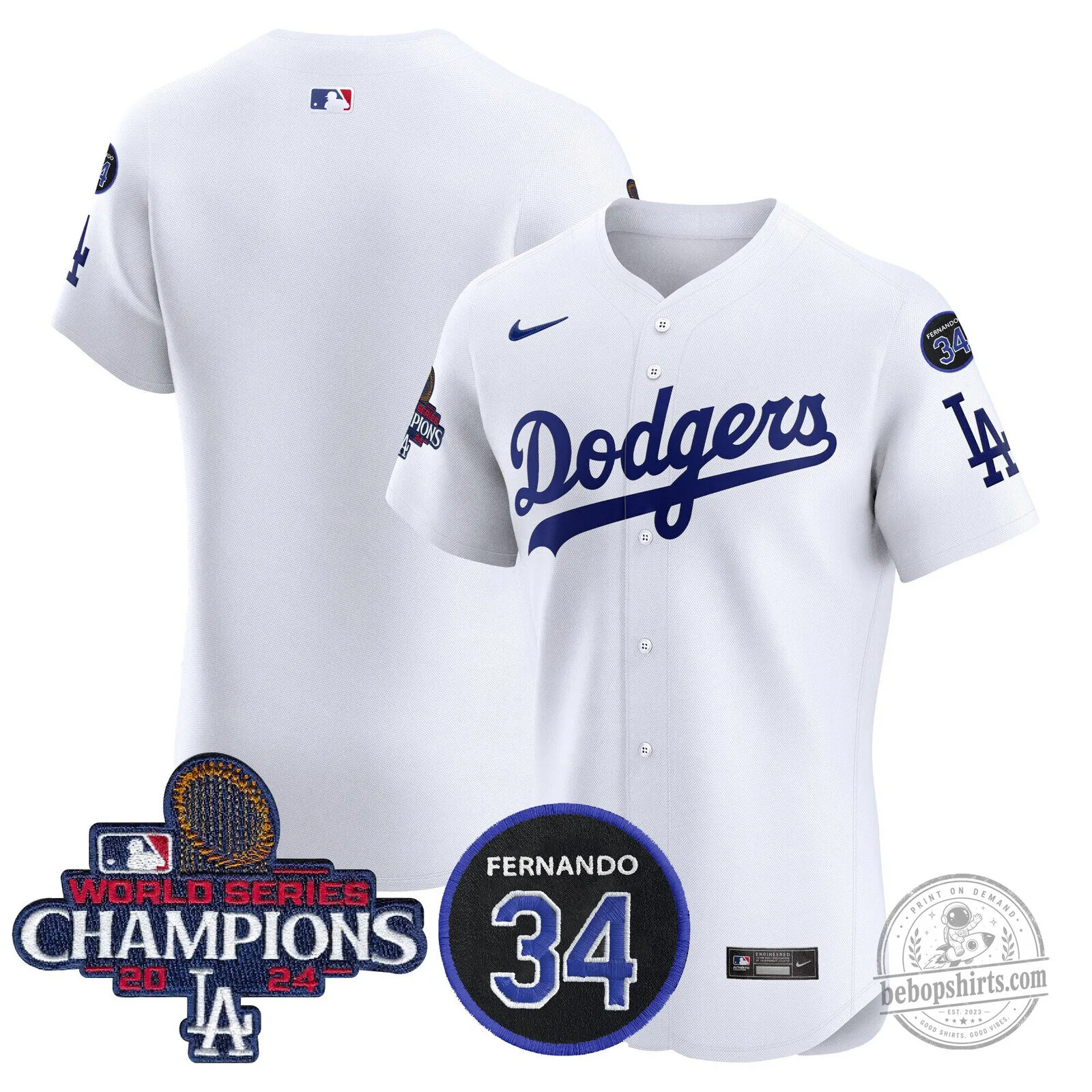 Los Angeles Dodgers Fernando Valenzuela World Series Champions Baseball Jersey 69 Los Angeles Dodgers Fernando Valenzuela World Series Champions Baseball Jersey