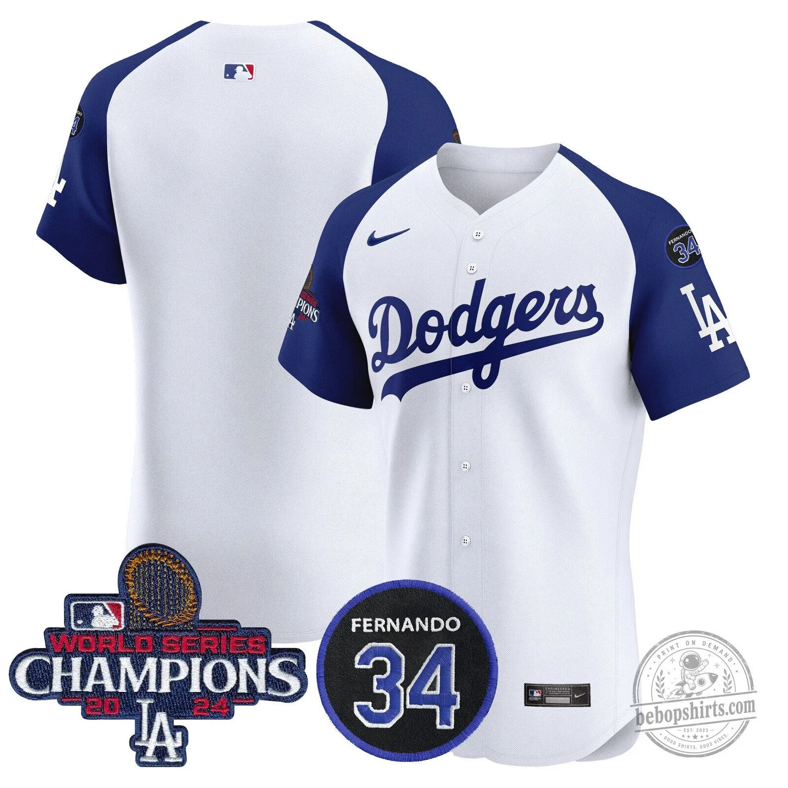Los Angeles Dodgers Fernando Valenzuela World Series Champions Baseball Jersey 89 Los Angeles Dodgers Fernando Valenzuela World Series Champions Baseball Jersey