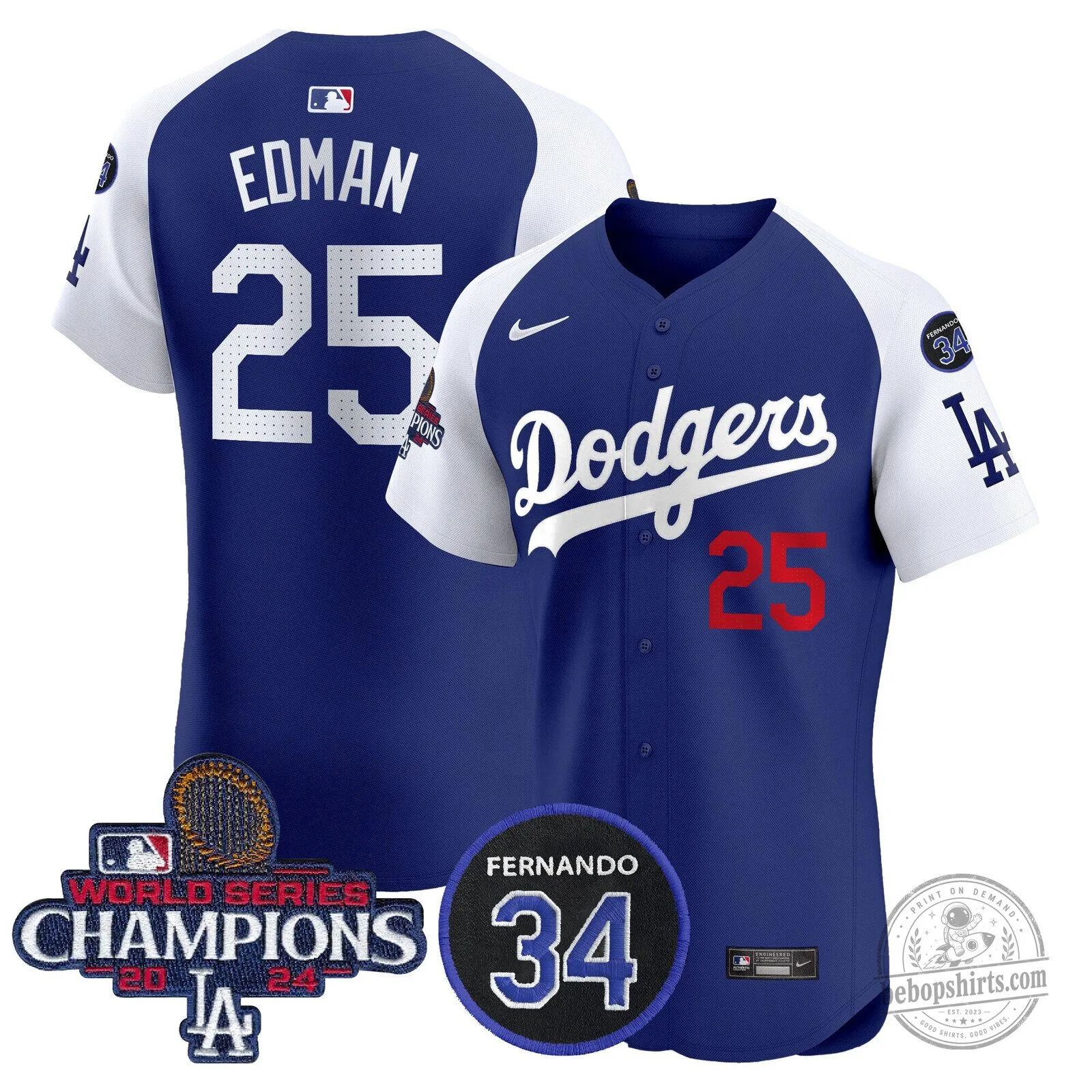 Los Angeles Dodgers Fernando Valenzuela World Series Champions Baseball Jersey 98 Los Angeles Dodgers Fernando Valenzuela World Series Champions Baseball Jersey