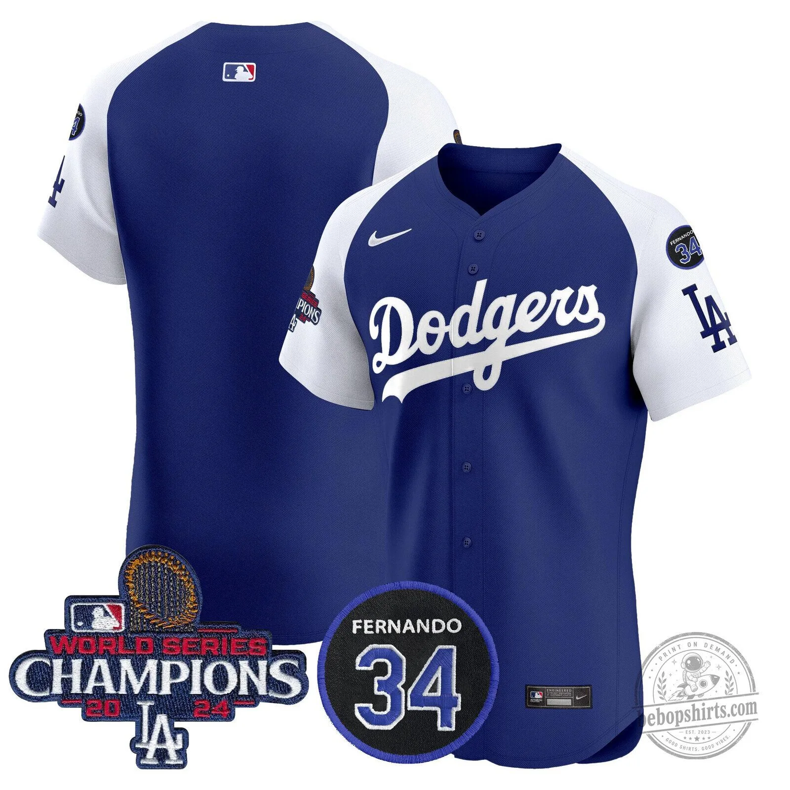 Los Angeles Dodgers Fernando Valenzuela World Series Champions Baseball Jersey 99 Los Angeles Dodgers Fernando Valenzuela World Series Champions Baseball Jersey