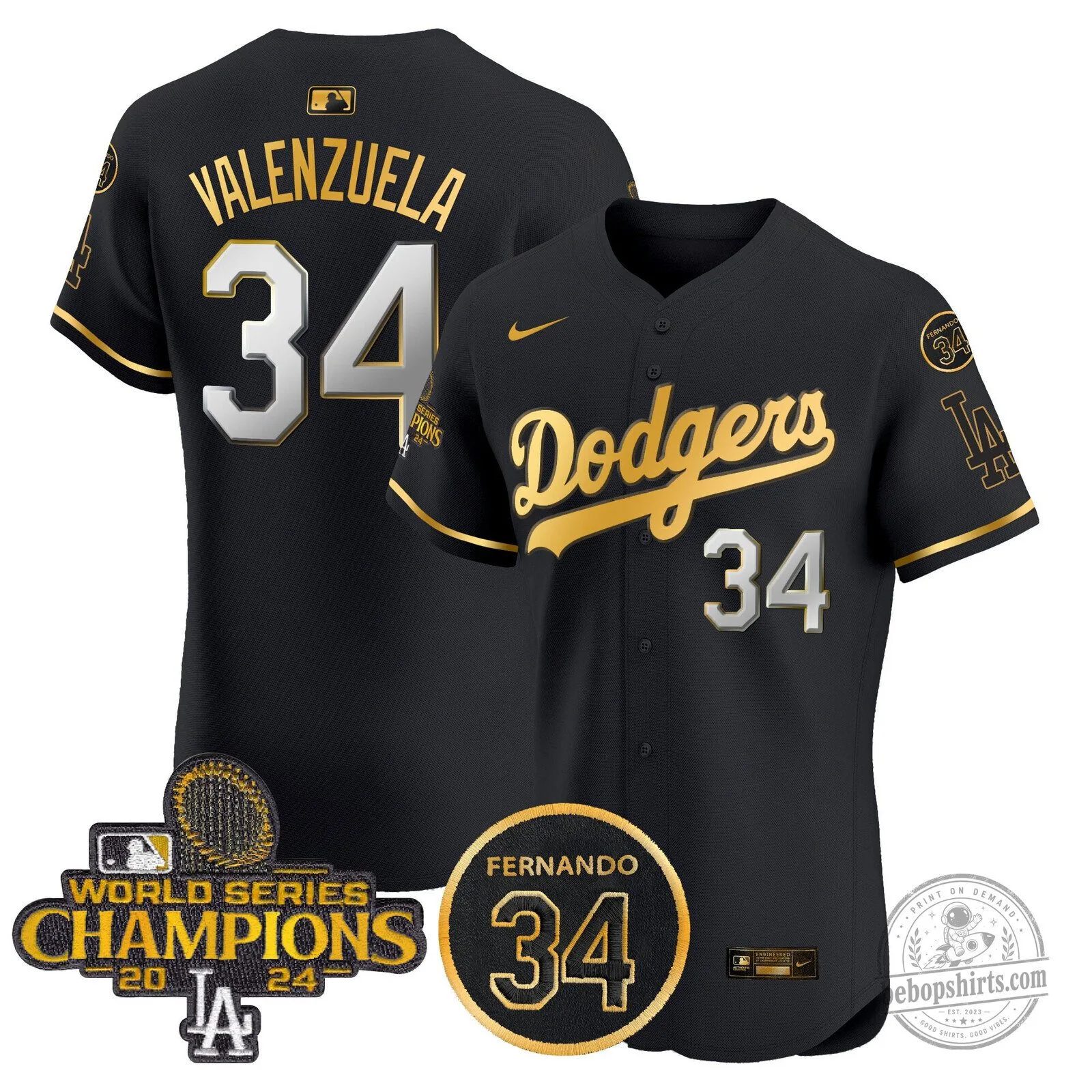 Los Angeles Dodgers Fernando Valenzuela World Series Champions Baseball Jersey 100 Los Angeles Dodgers Fernando Valenzuela World Series Champions Baseball Jersey