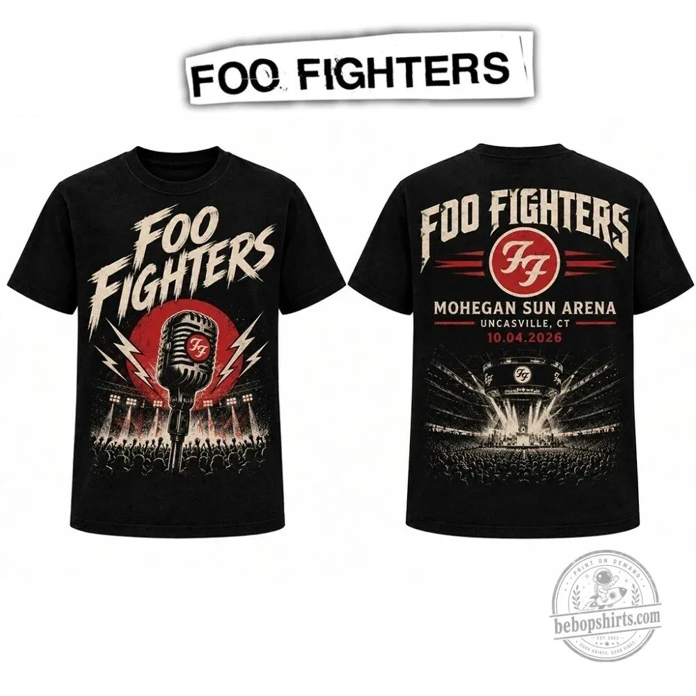 Foo Fighters Mohegan Sun Arena Uncasville CT Concert Tour T-Shirt