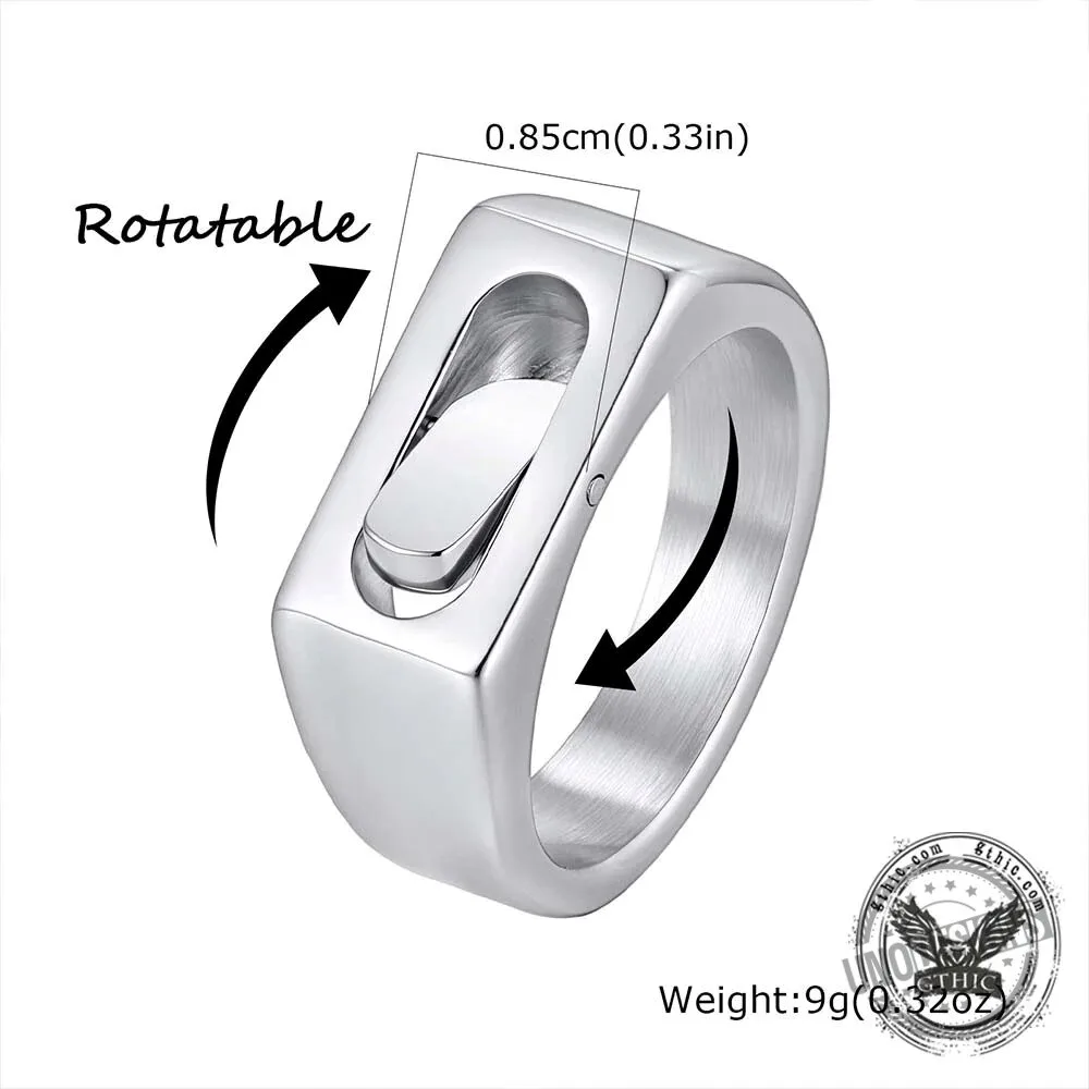 Stylish Versatile Stainless Steel Spinner Ring for Men and Women 9 Stylish Versatile Stainless Steel Spinner Ring for Men and Women