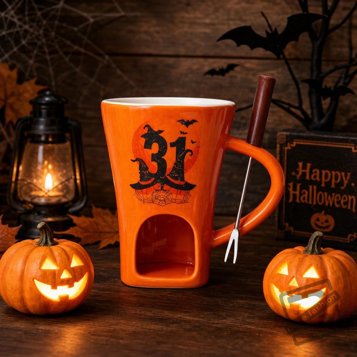 Halloween Chocolate Fondue Mug Set