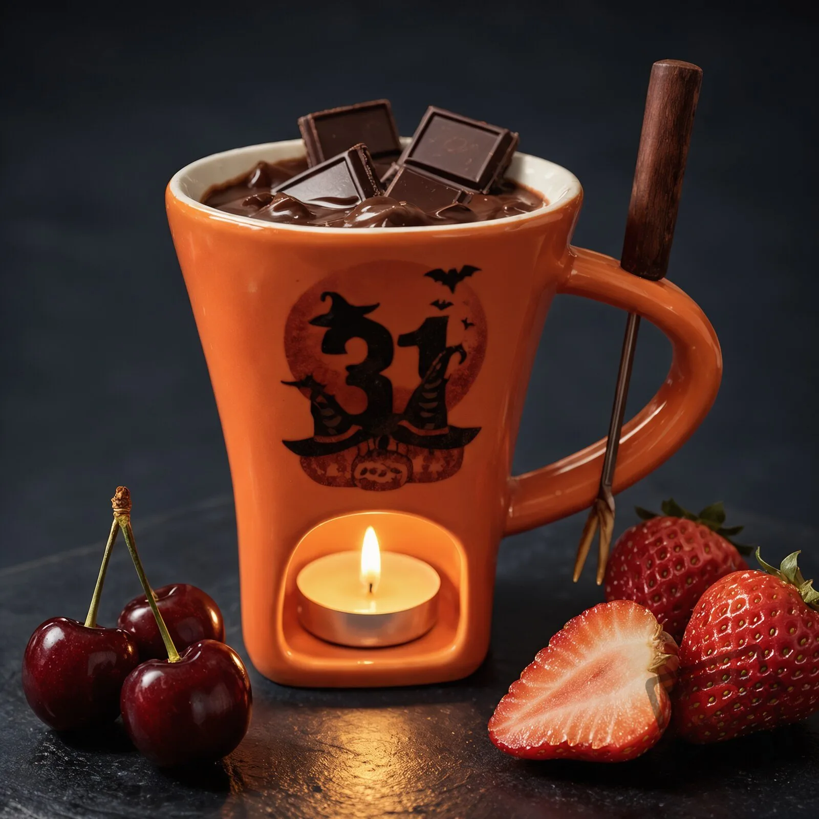 Halloween Chocolate Fondue Mug Set 5 Halloween Chocolate Fondue Mug Set product view