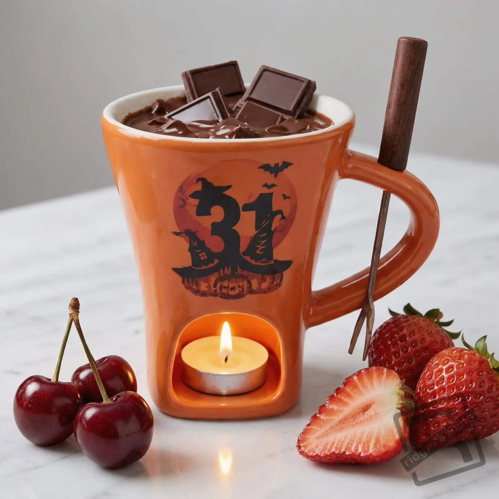 Halloween Chocolate Fondue Mug Set 6 Halloween Chocolate Fondue Mug Set product view