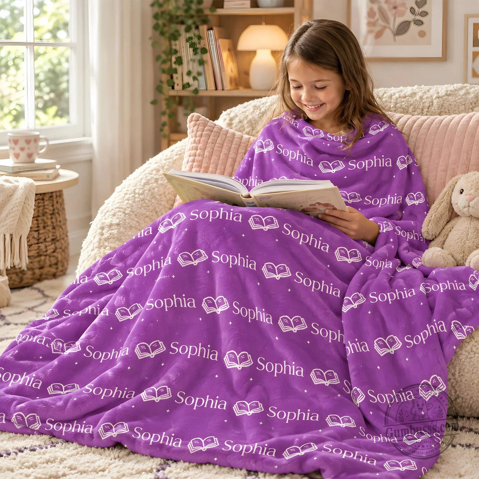 Personalized Book Pattern Custom Name Fleece Blanket 5 Personalized Book Pattern Custom Name Fleece Blanket