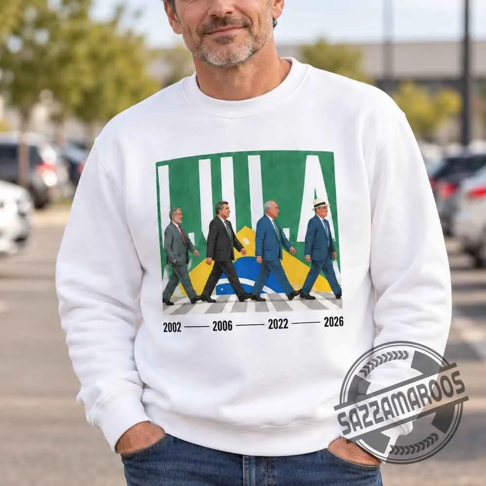 Brazil President Luiz Inácio Lula da Silva Abbey Road Crossing T-Shirt 6 Brazil President Luiz Inácio Lula da Silva Abbey Road Crossing T-Shirt