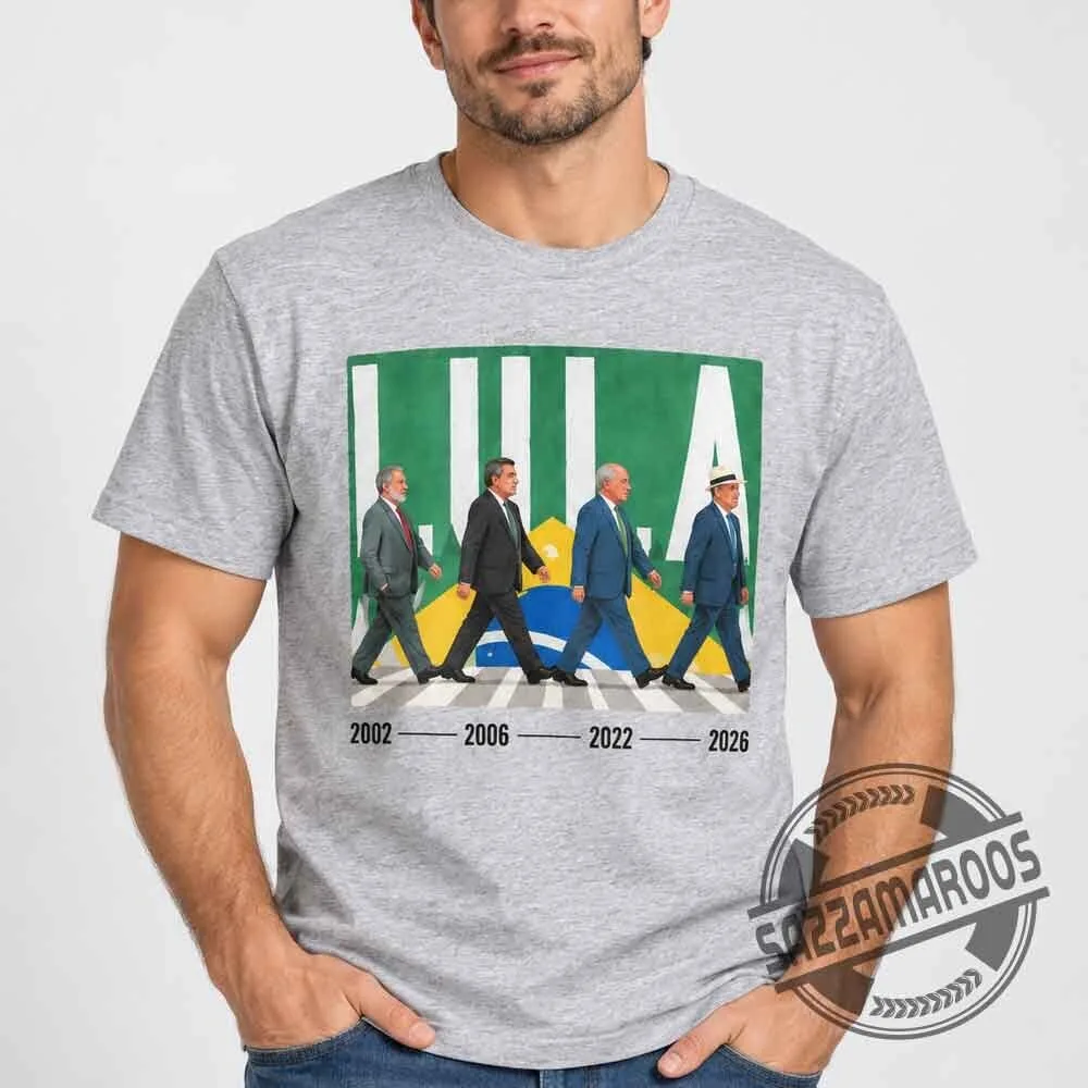 Brazil President Luiz Inácio Lula da Silva Abbey Road Crossing T-Shirt 7 Brazil President Luiz Inácio Lula da Silva Abbey Road Crossing T-Shirt