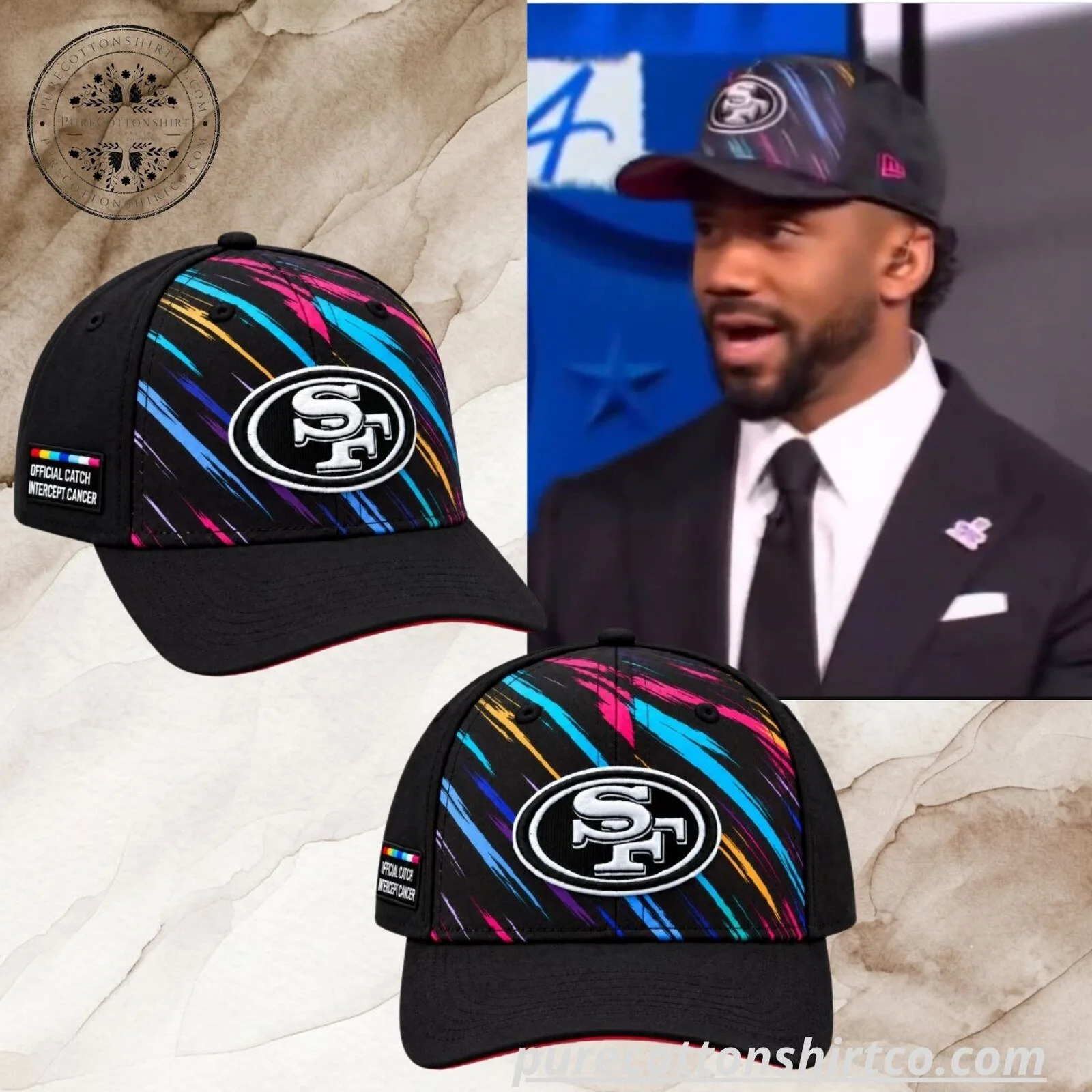 Russell Wilson 49ers Crucial Catch Cap Hat