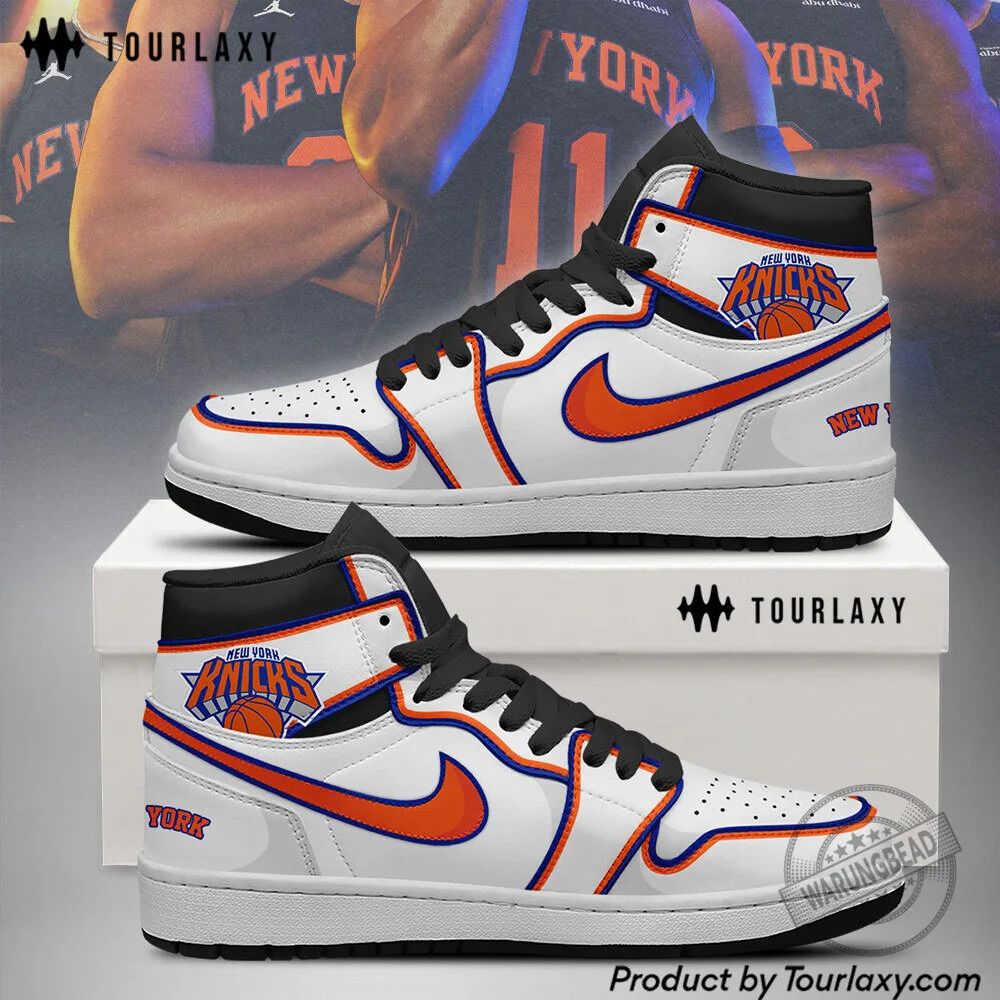 New York Knicks Basketball Team High Top Sneakers Shoes