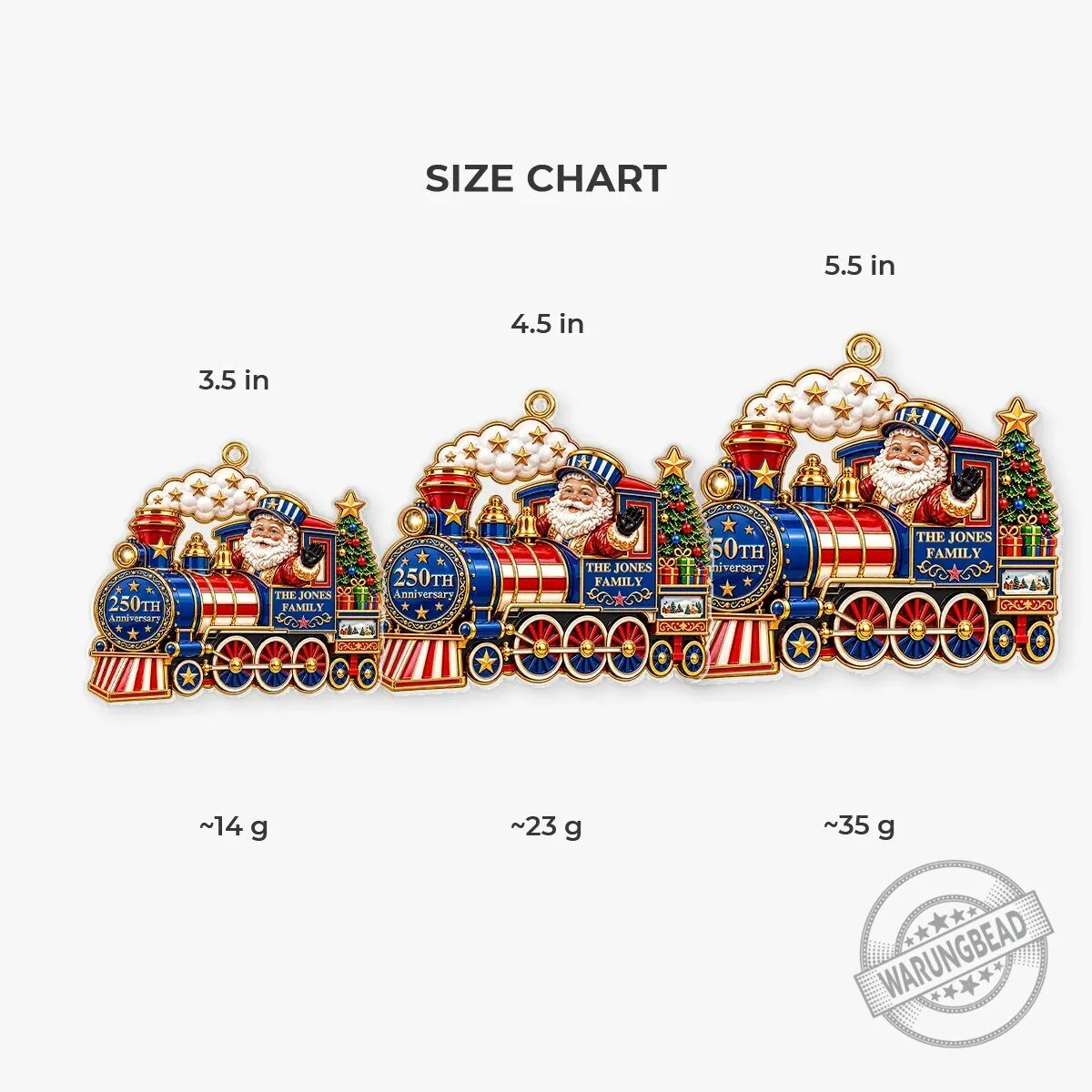 250th Anniversary Santa Claus Christmas Train Acrylic Ornament 9 250th Anniversary Santa Claus Christmas Train Acrylic Ornament