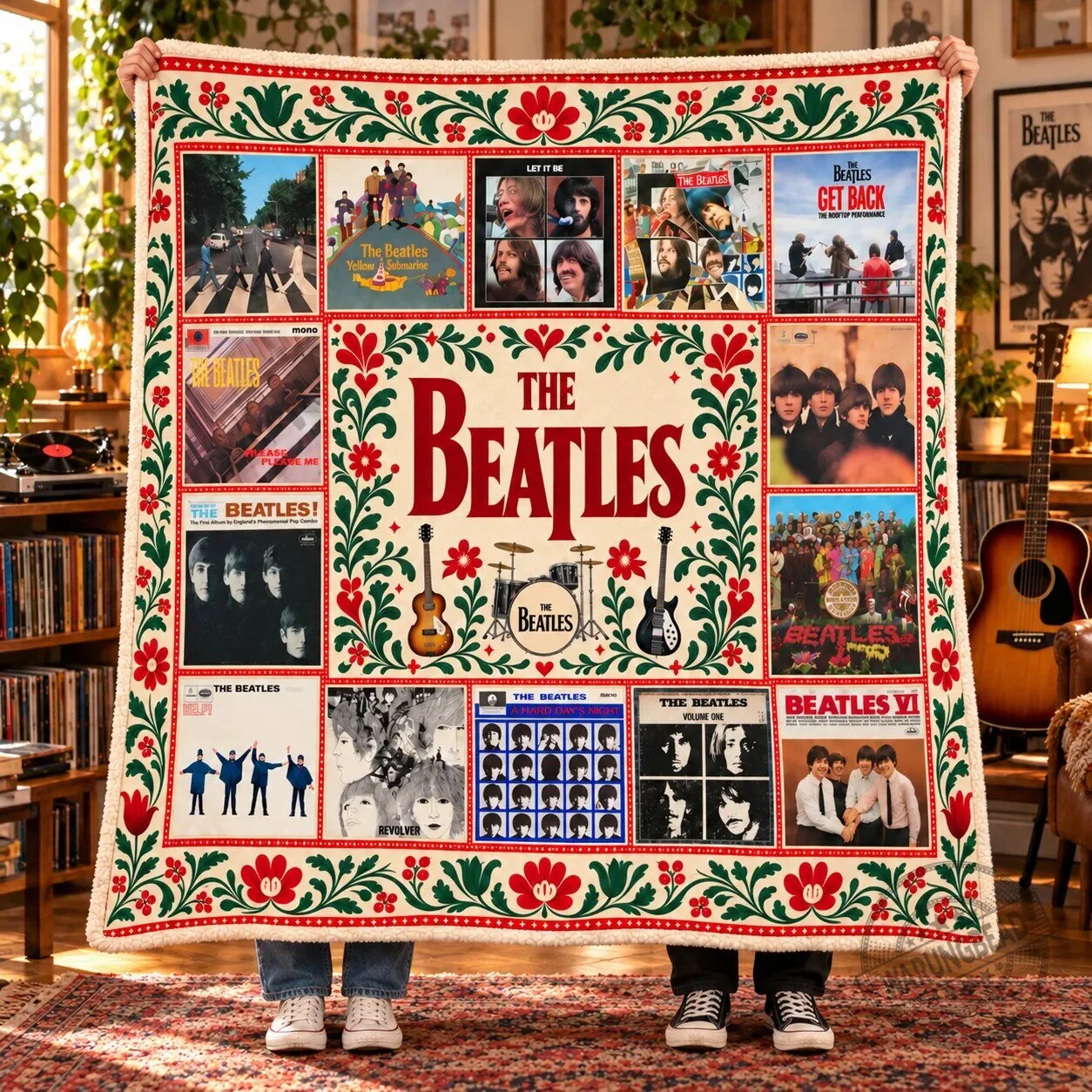 The Beatles Album Covers Sherpa Fleece Blanket 6 The Beatles Album Covers Sherpa Fleece Blanket