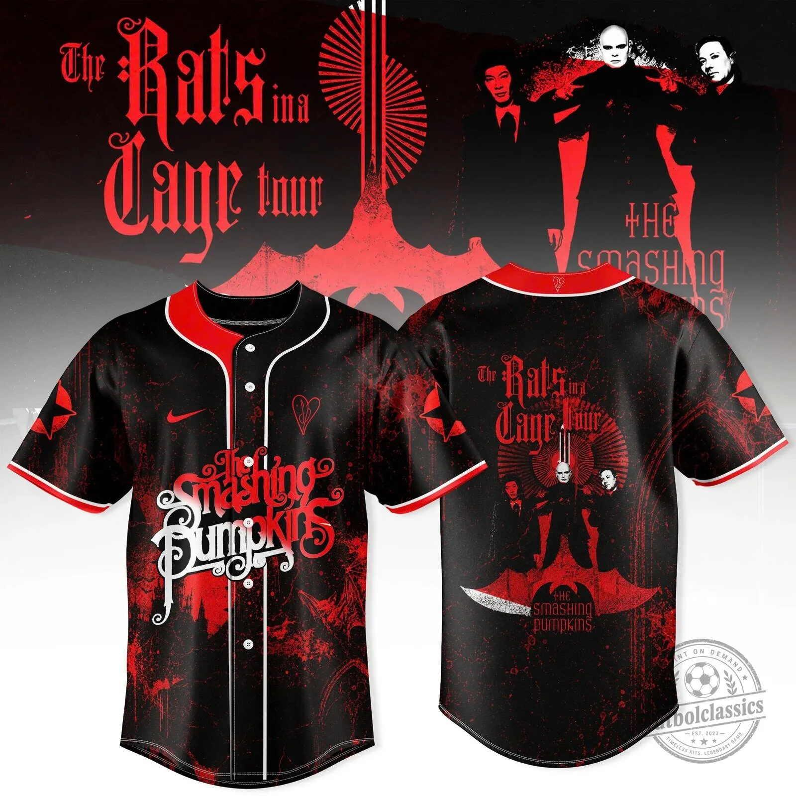 Baseball Jersey for The Smashing Pumpkins' Rats in a Cage Tour