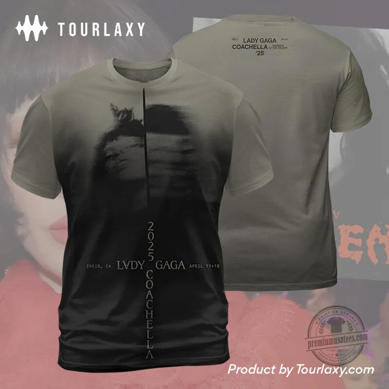 Coachella 2025 Lady Gaga Music Festival Tour Graphic T-Shirt